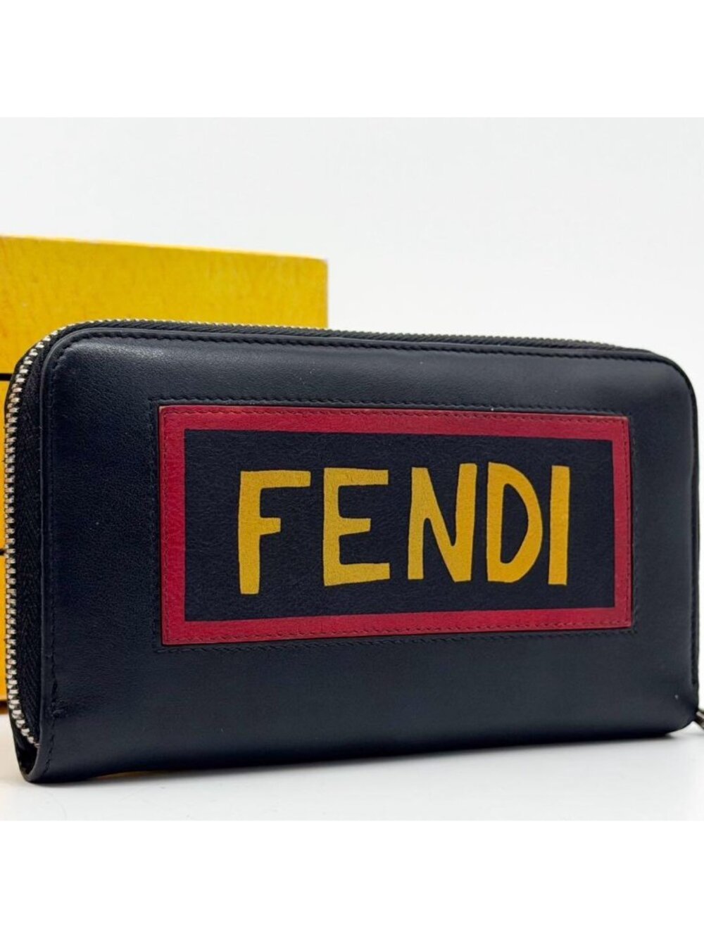 Fendi Love Zip Around Black Wallet
